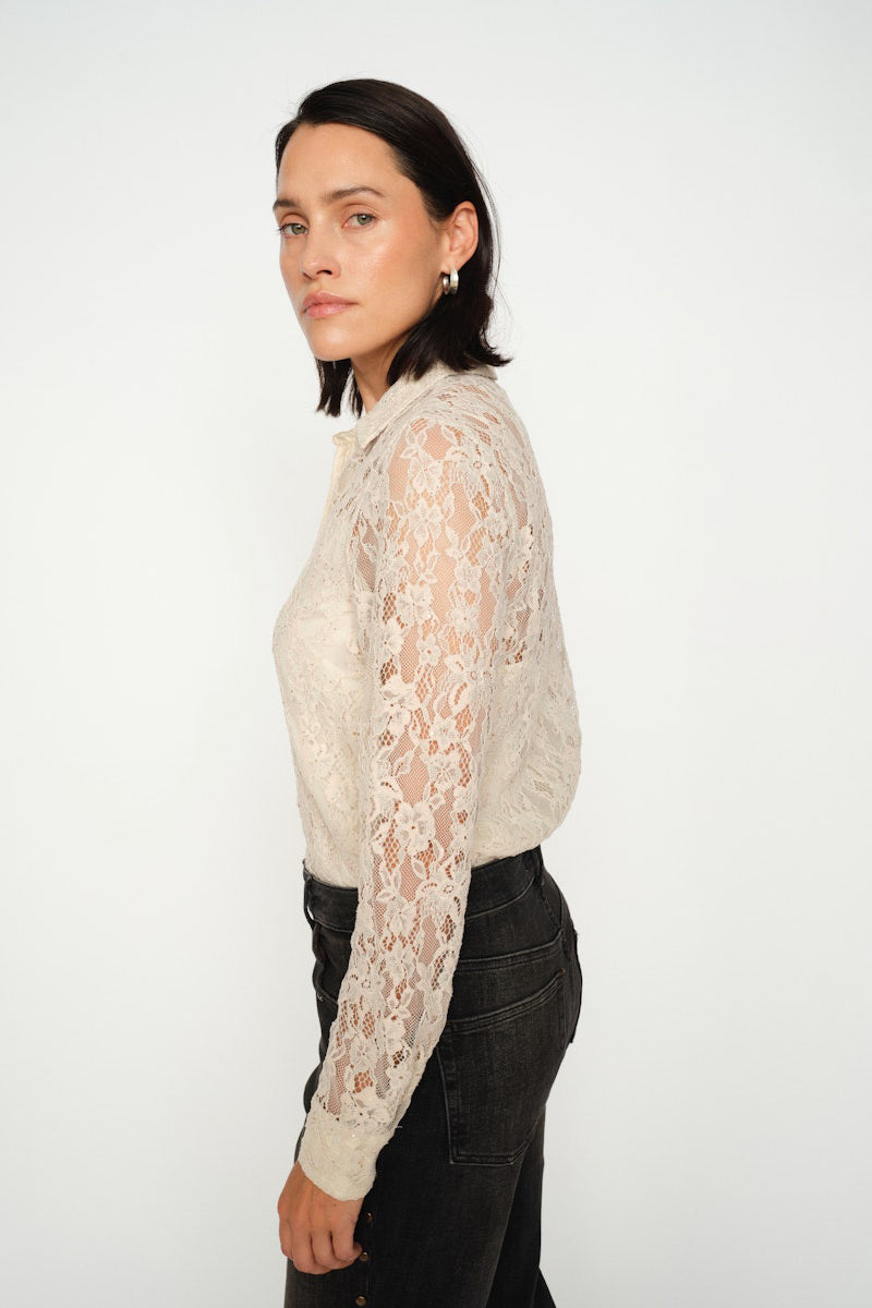 MMKether Lace Sequin Shirt