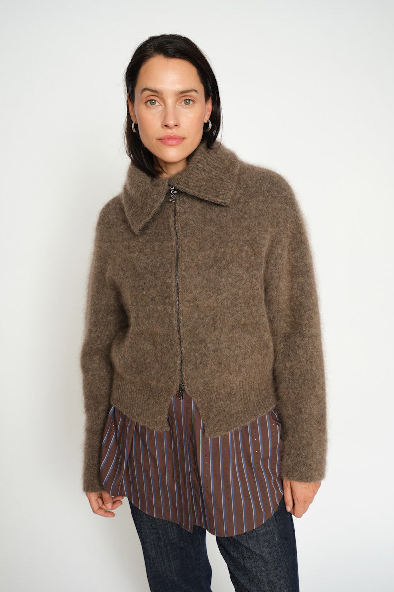 MMHulda Knit Zip Cardigan