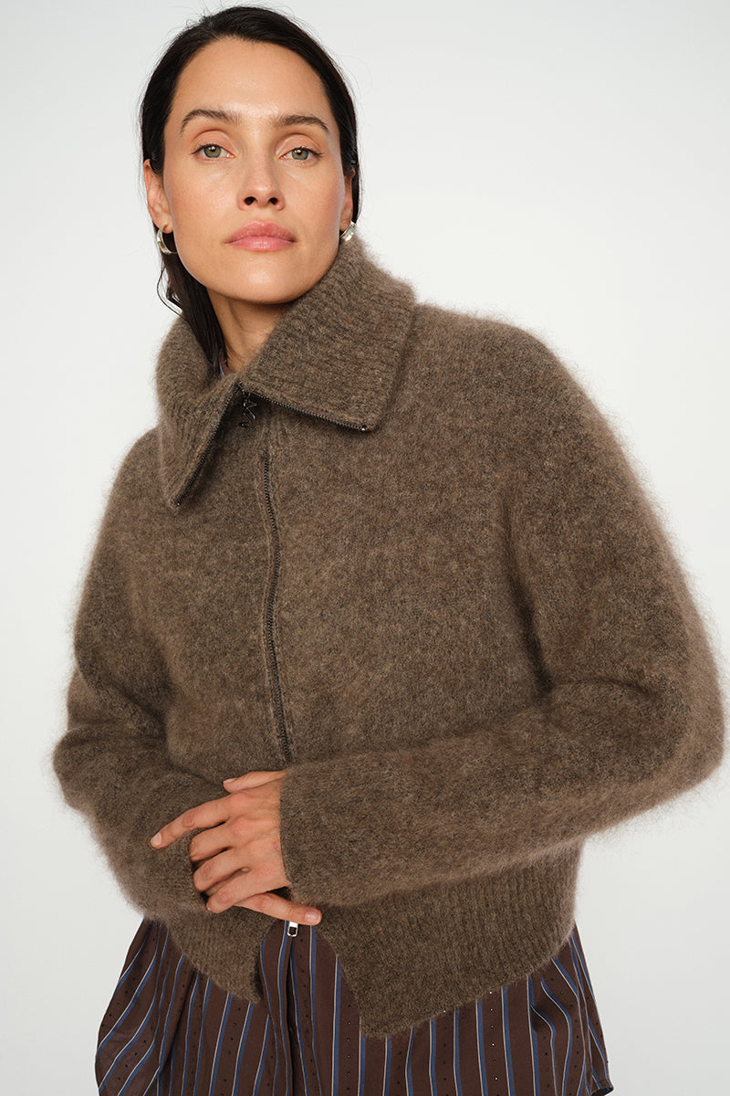 MMHulda Knit Zip Cardigan