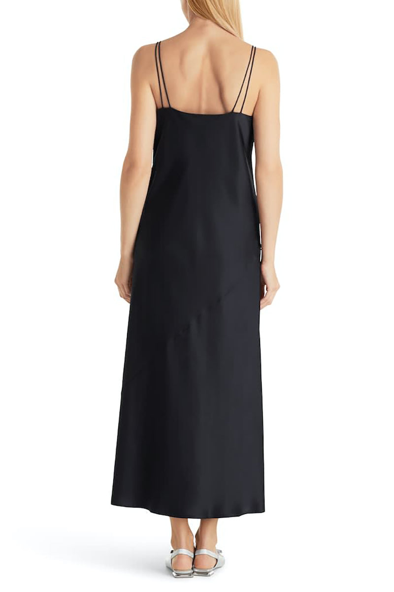 Midi-length strap dress
