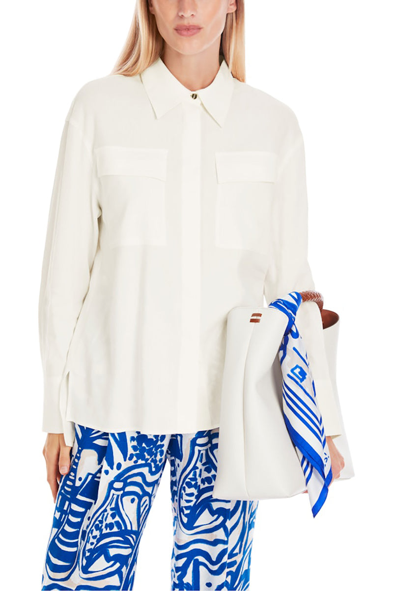 Oversized utility style shirt blouse