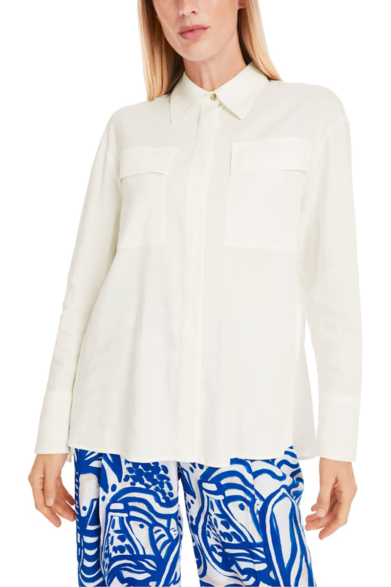 Oversized utility style shirt blouse