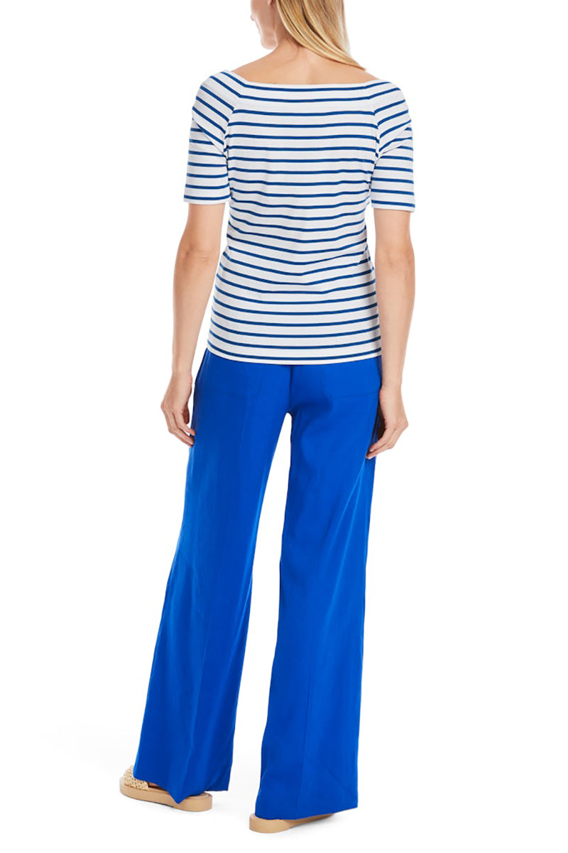 Striped T-shirt with square neckline