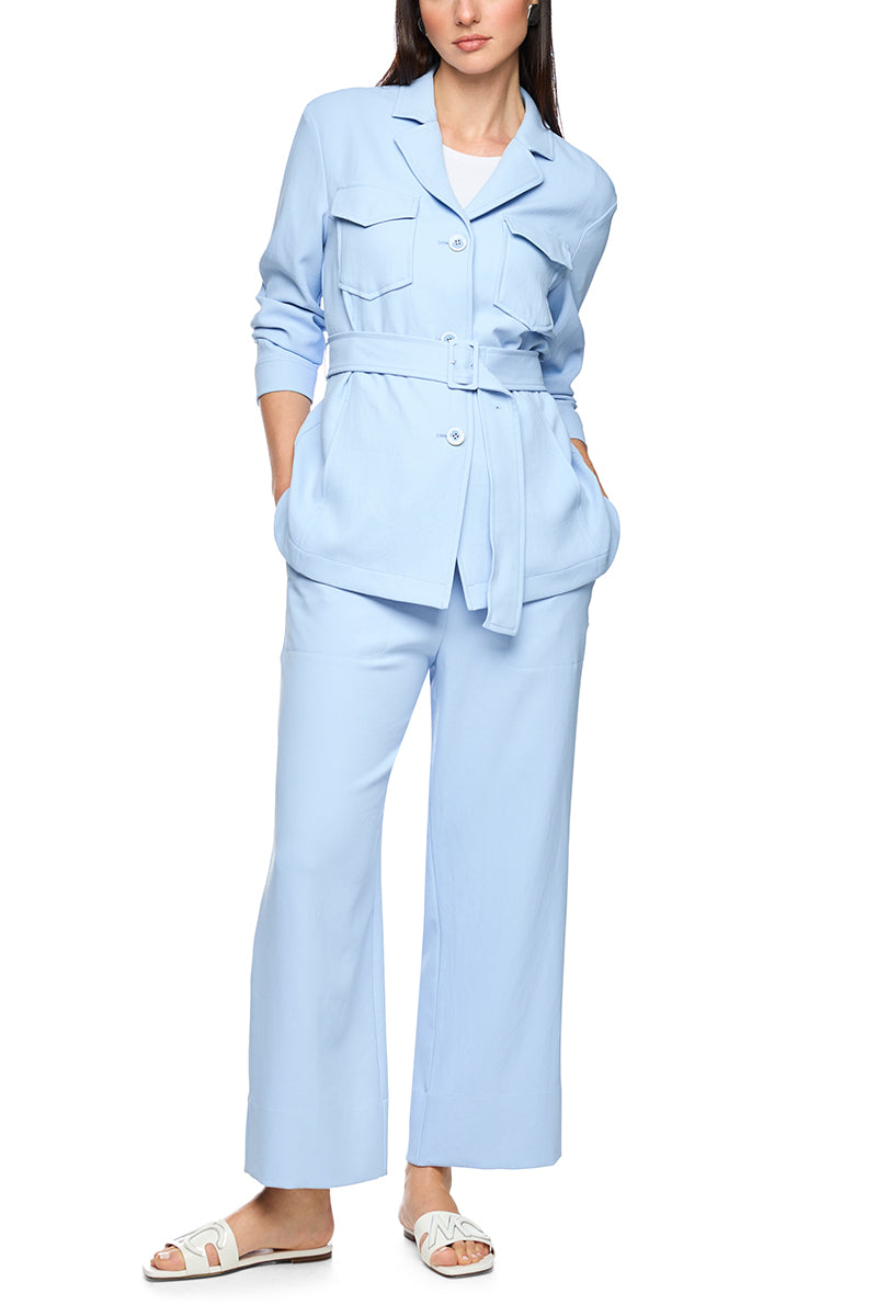 Caban jacket with belt