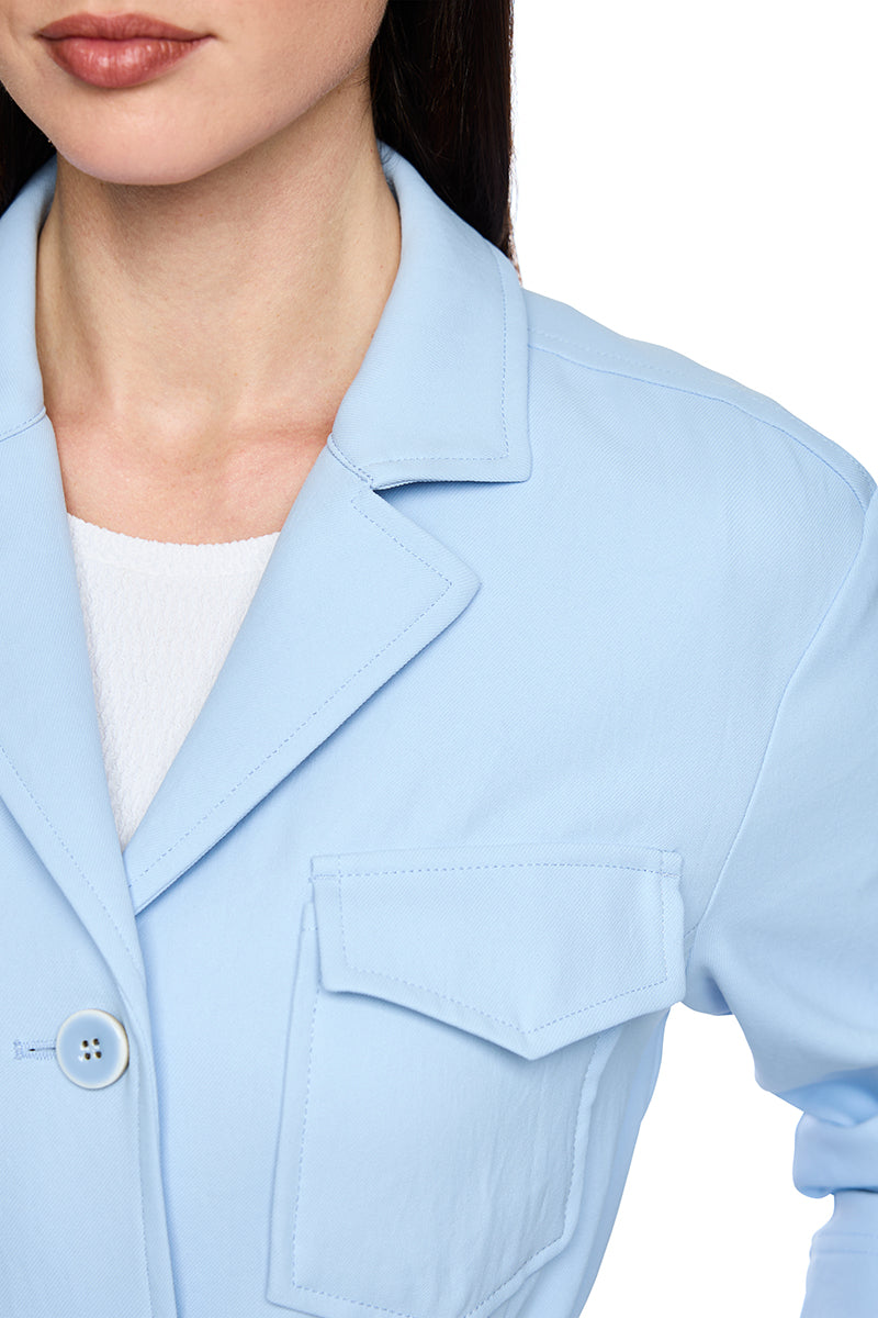 Caban jacket with belt