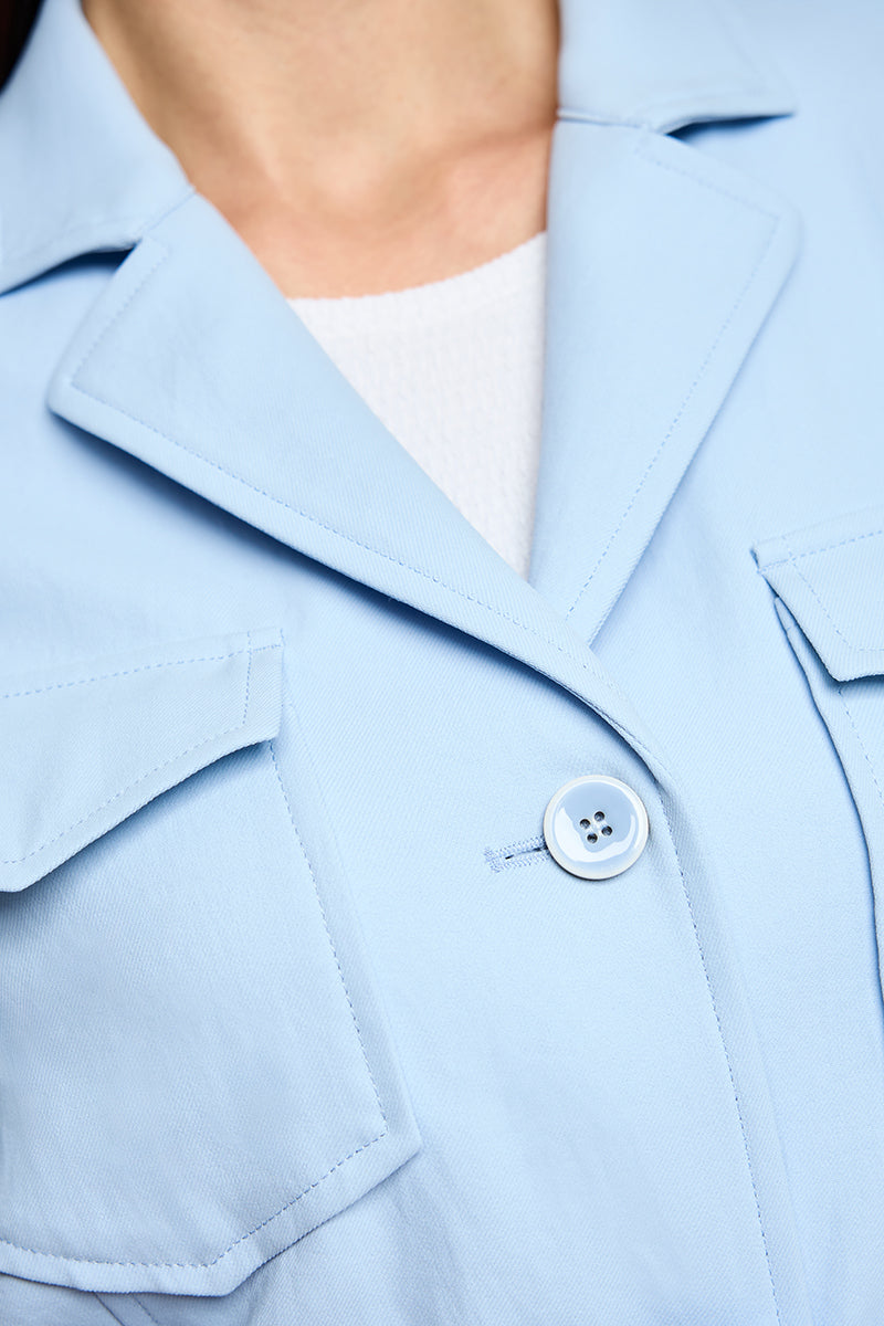 Caban jacket with belt