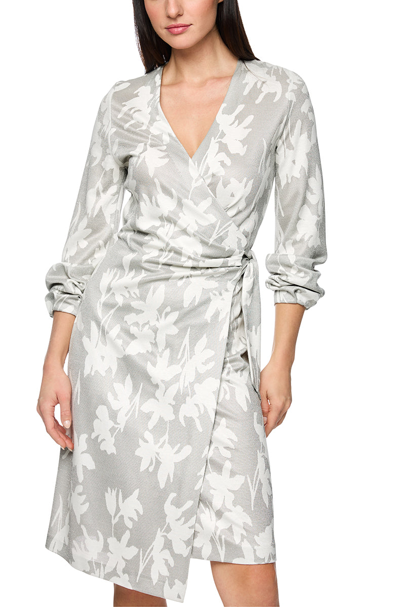 Long-sleeved wrap dress
