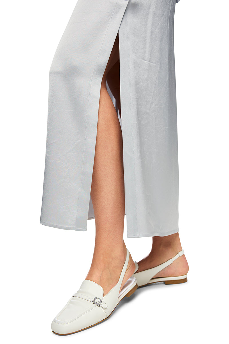 Midi skirt with silky sheen