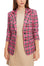 Short blazer with check print