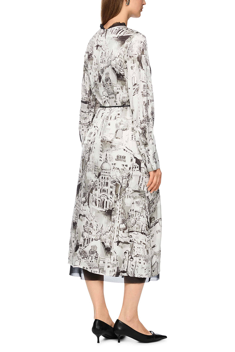 Printed dress in viscose