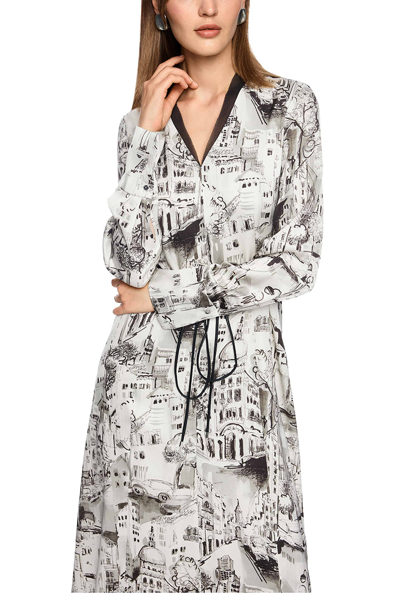 Printed dress in viscose