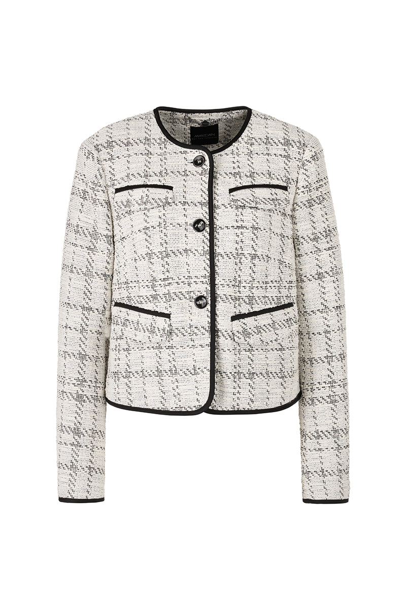 Fitted blazer in scuba jersey