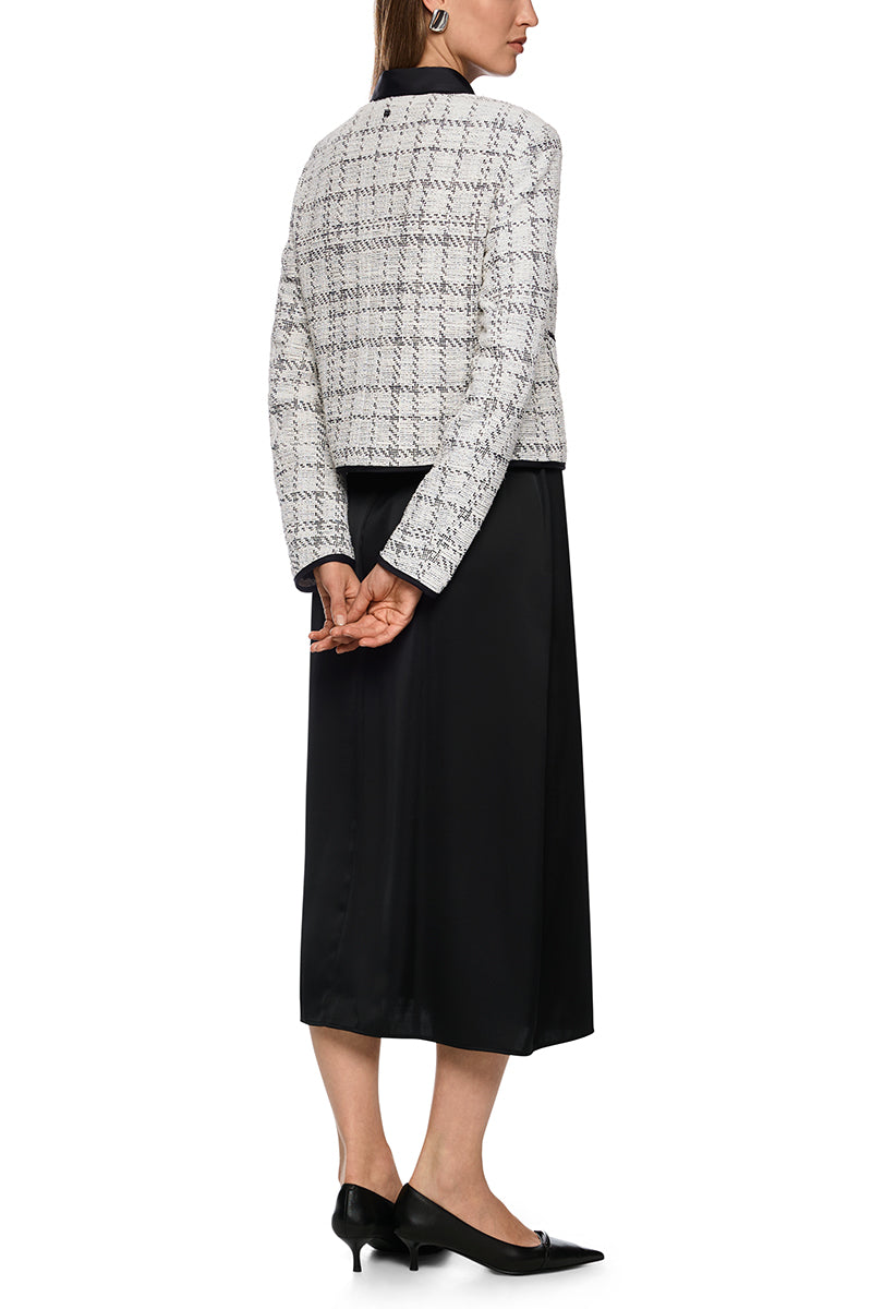 Fitted blazer in scuba jersey