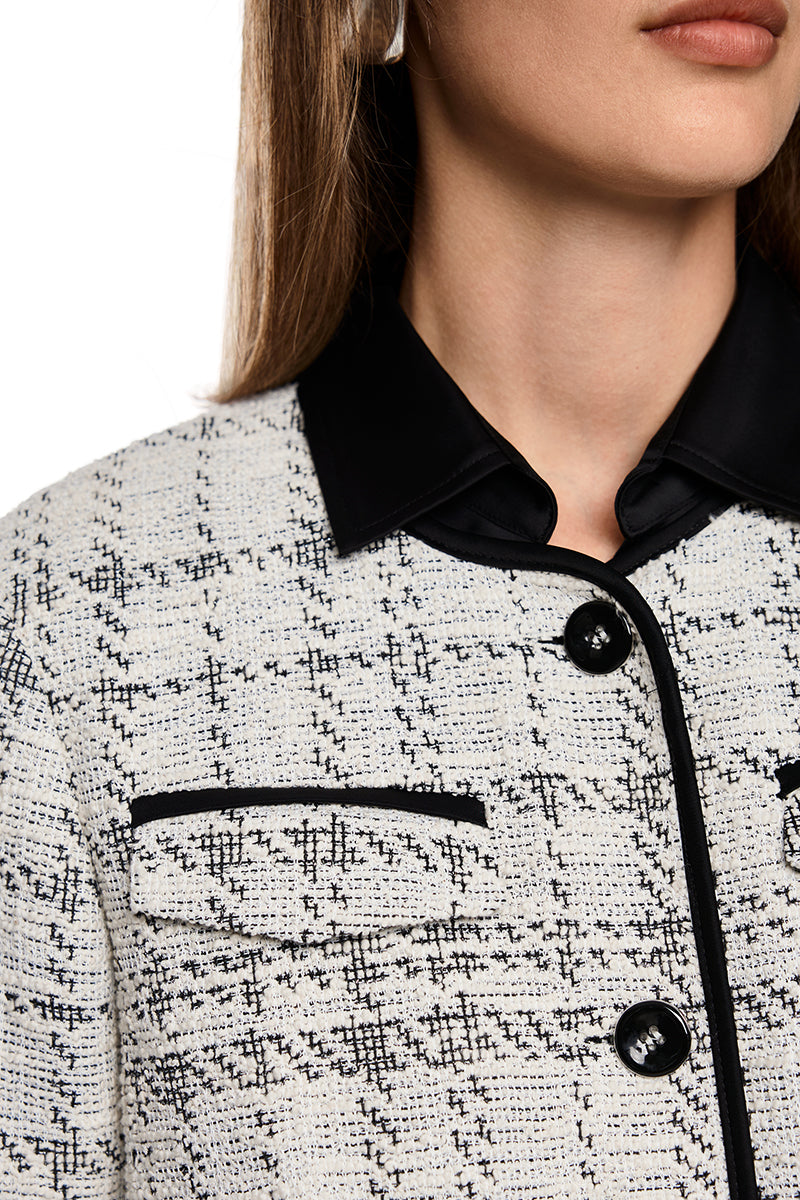 Fitted blazer in scuba jersey