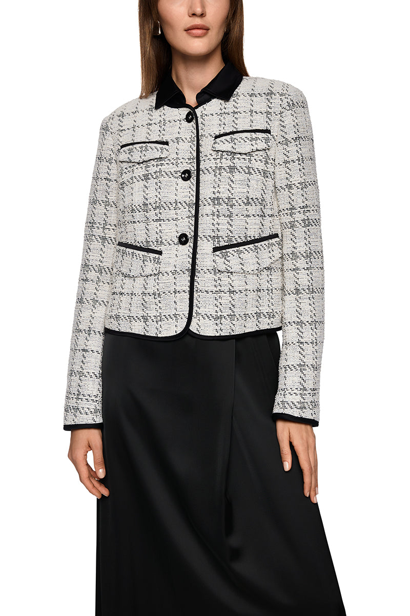 Fitted blazer in scuba jersey