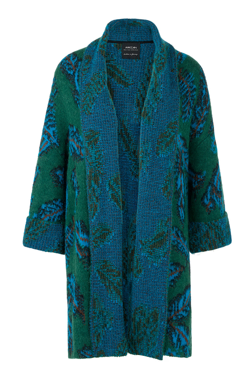 Jacquard cape coat