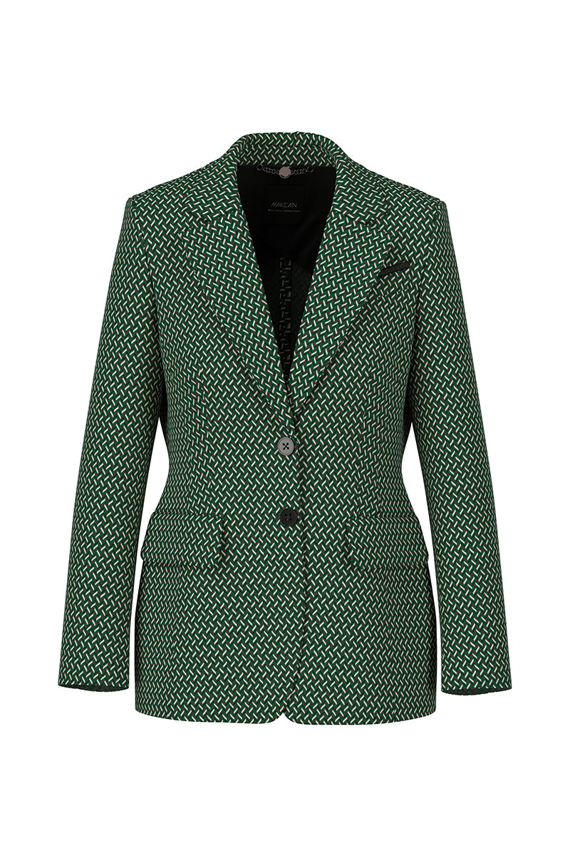 Blazer with herringbone pattern
