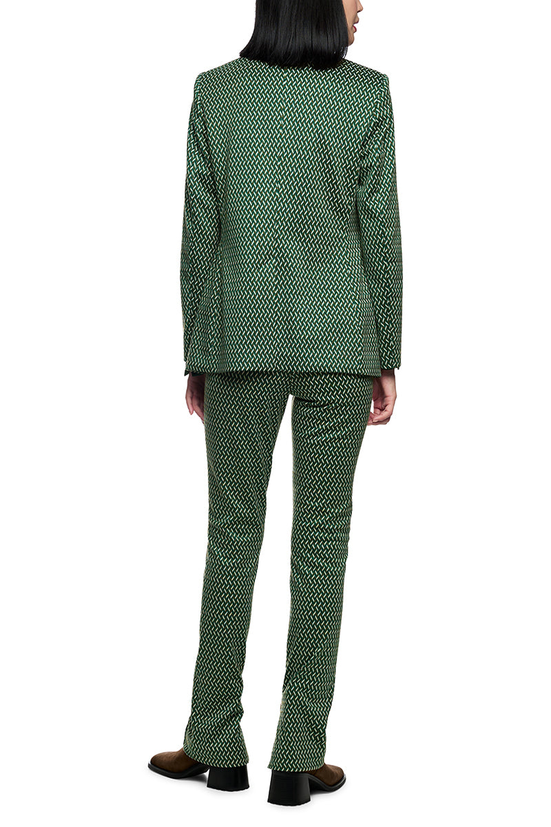 Blazer with herringbone pattern