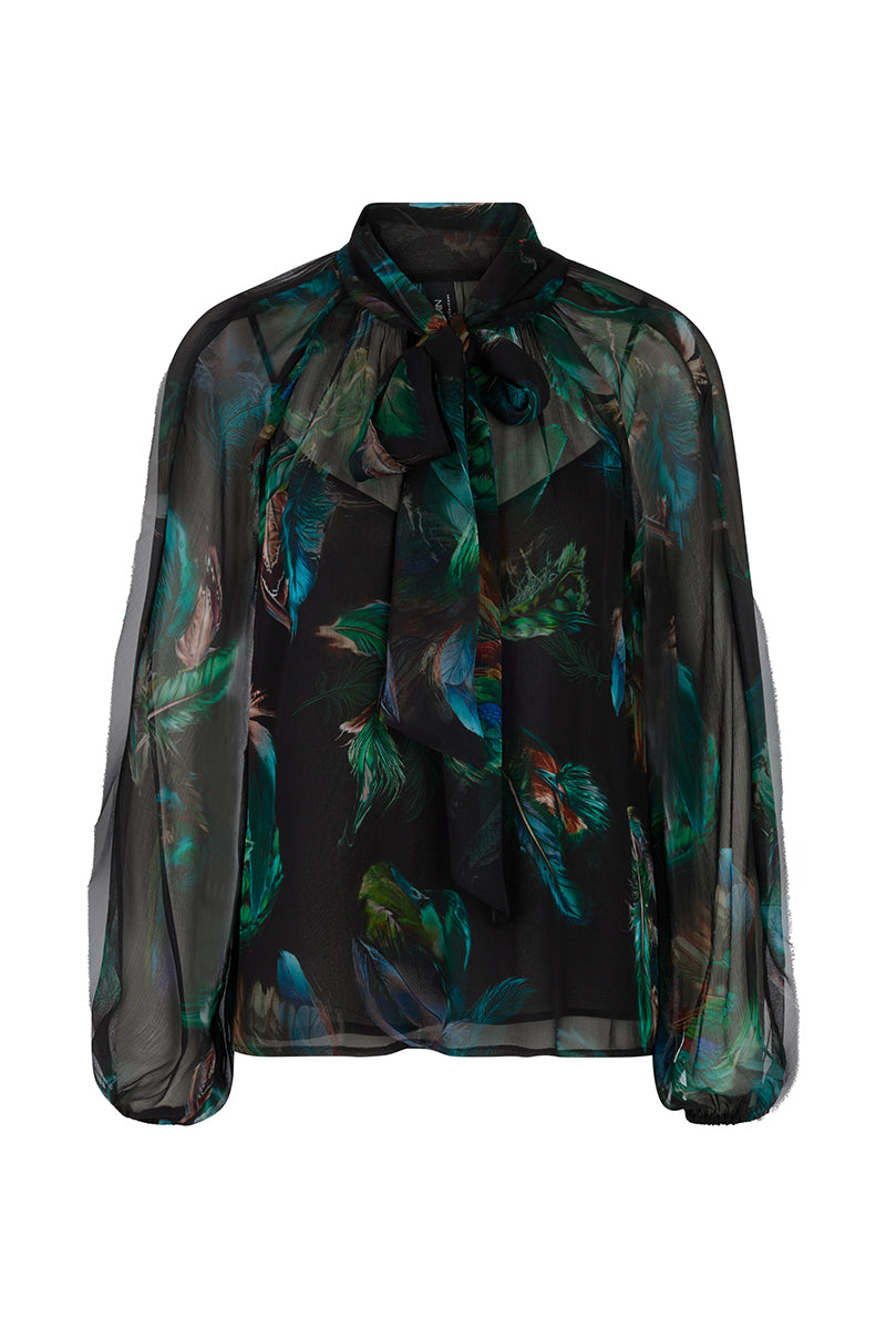 Transparent viscose blouse