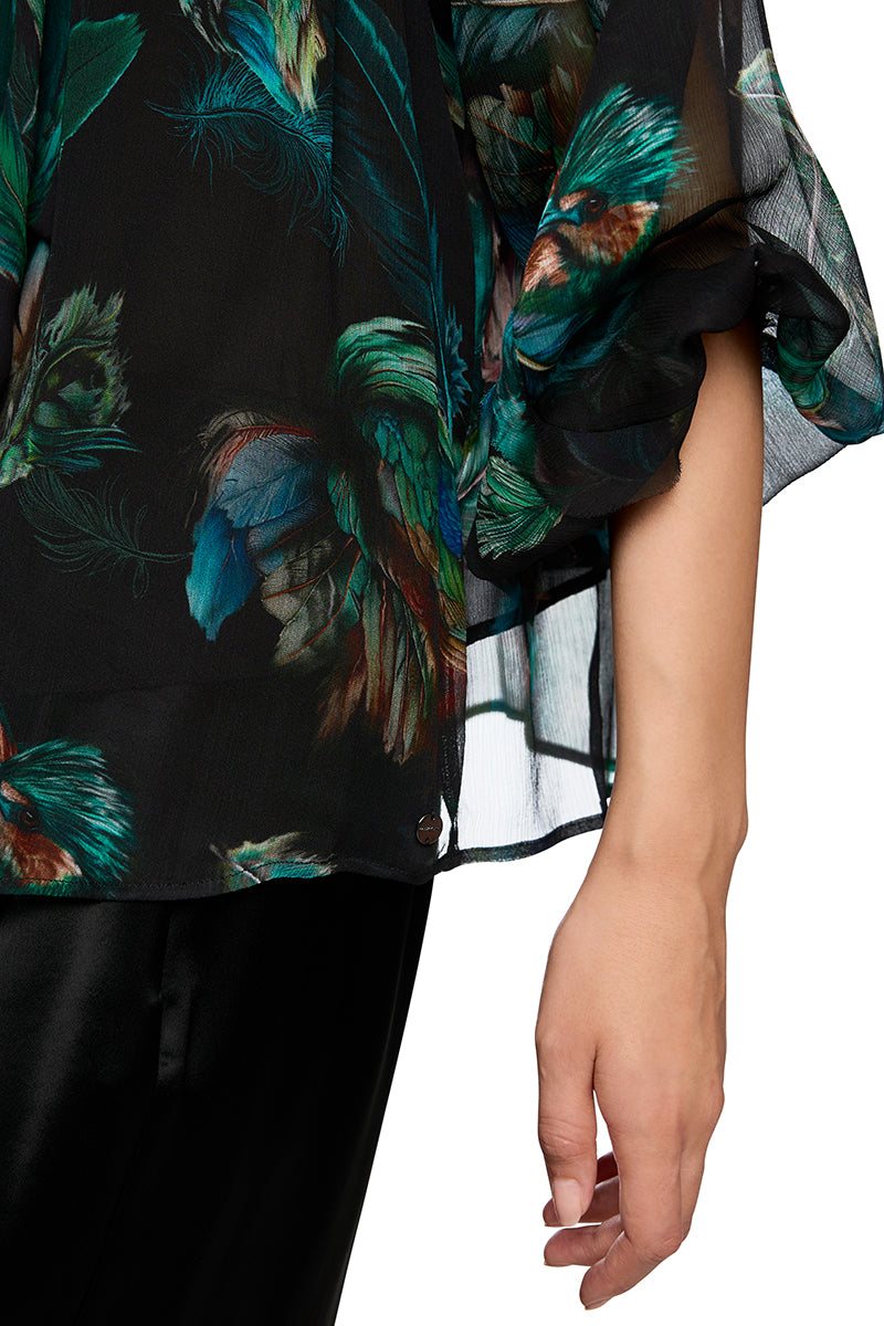 Transparent viscose blouse