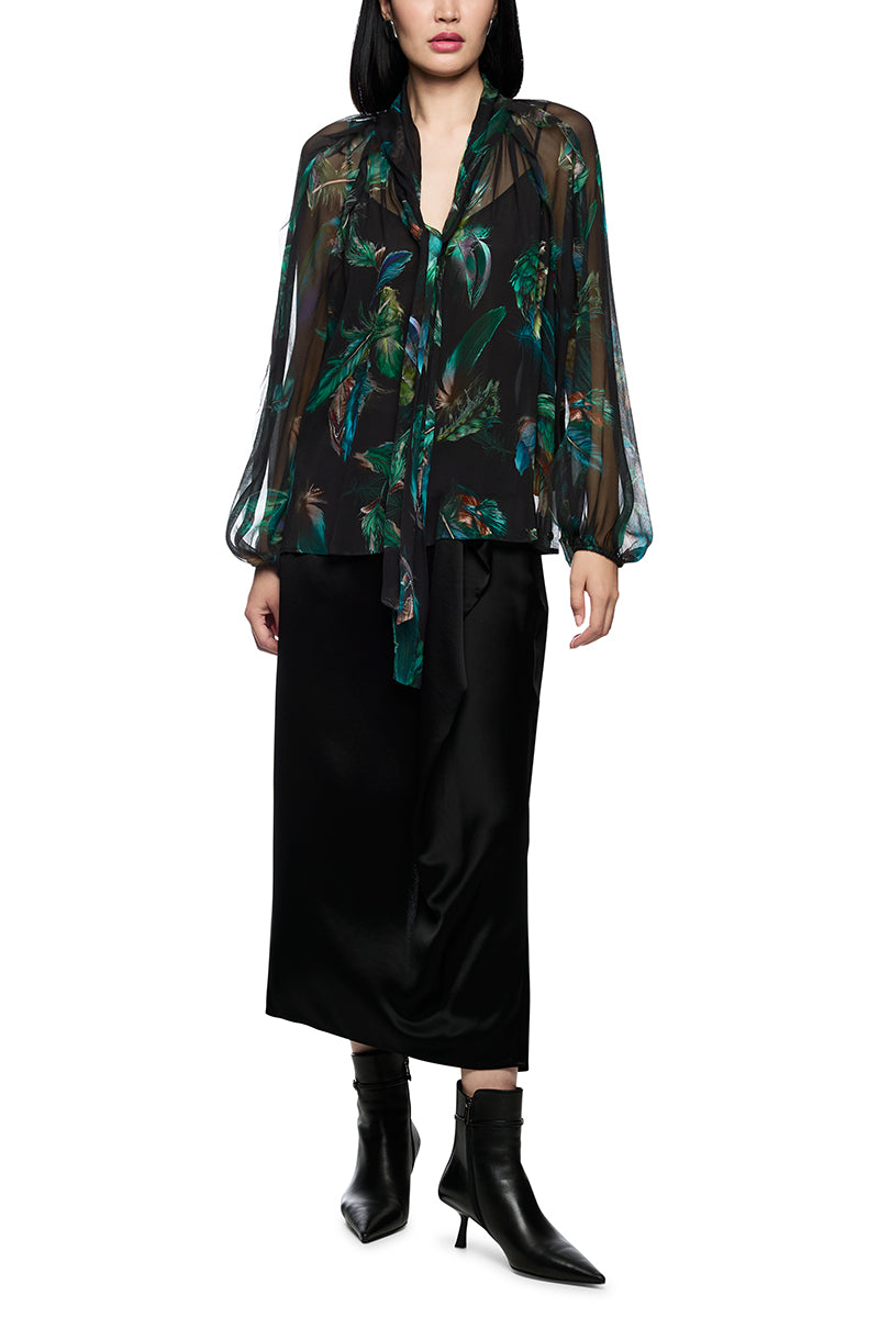 Transparent viscose blouse