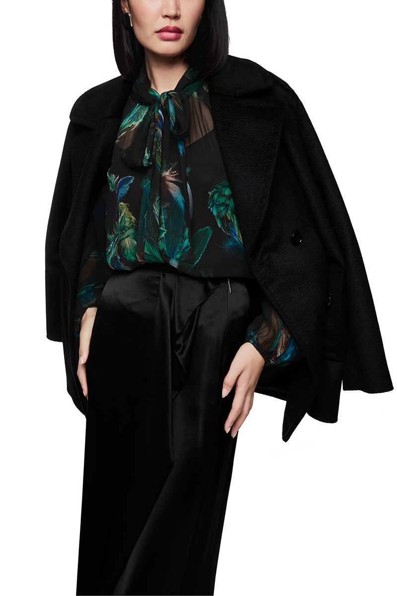 Transparent viscose blouse