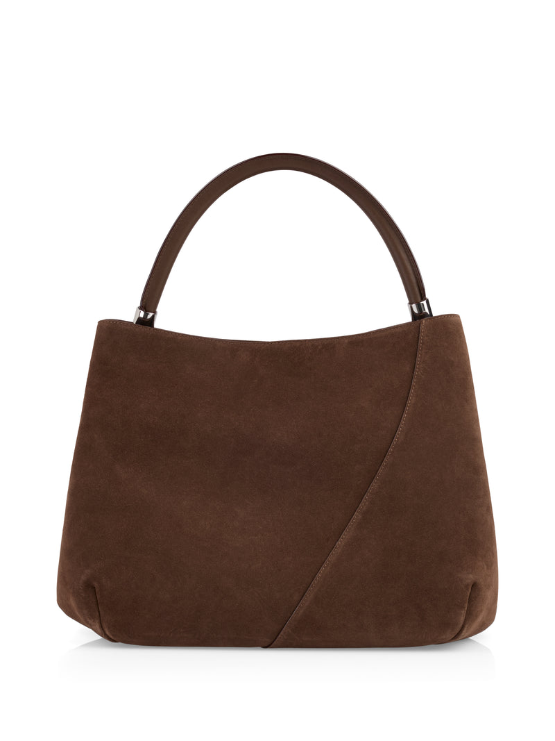 Suede shoulder bag