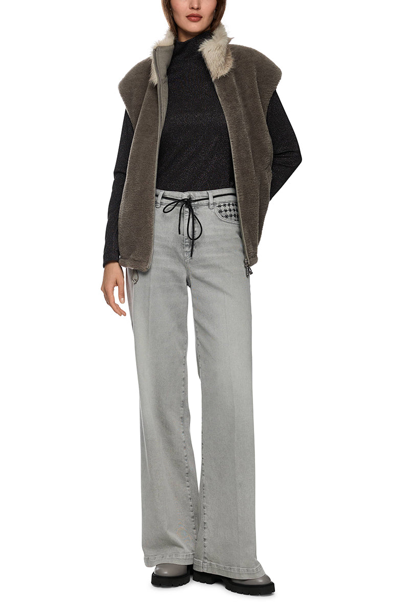 Forli jeans with flower appliqué