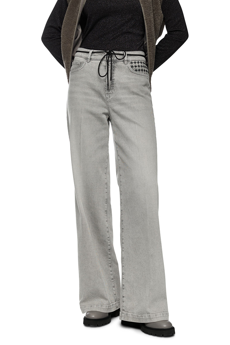 Forli jeans with flower appliqué