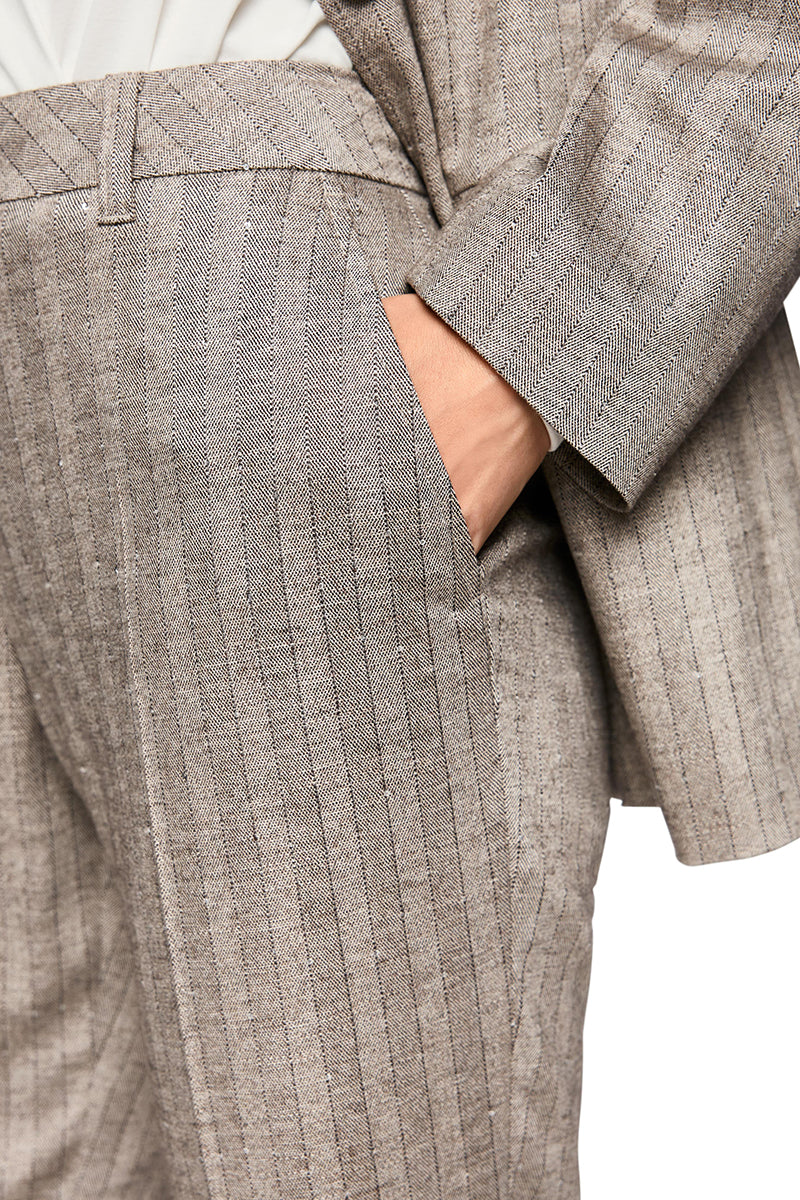 Fendou striped trousers