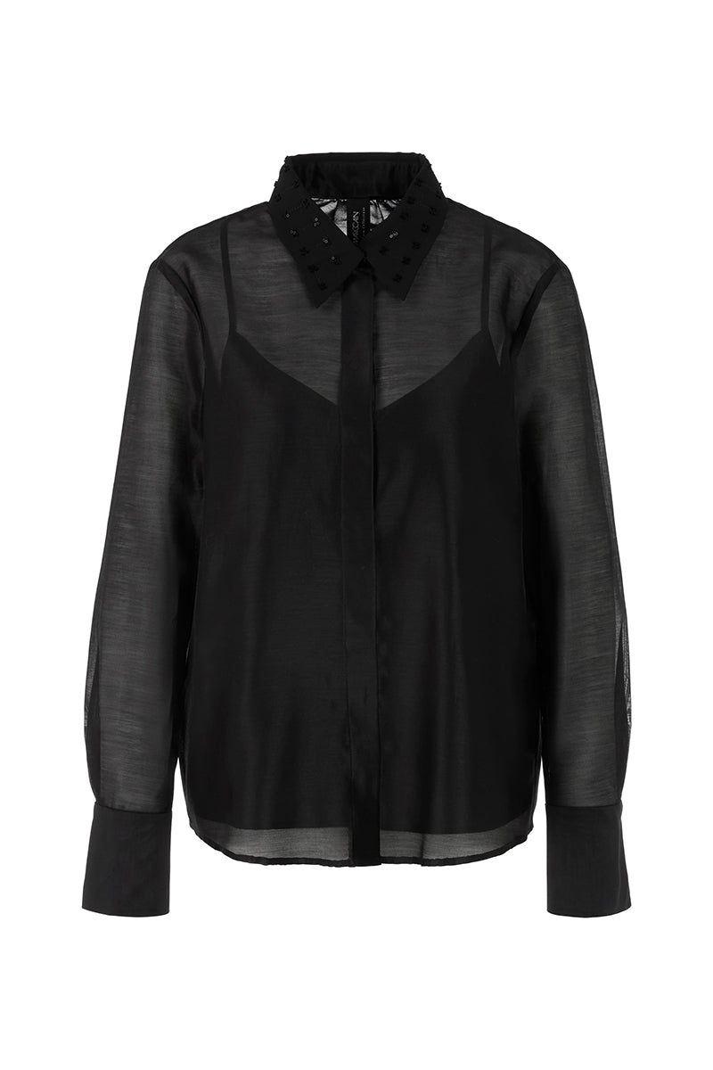 Organza blouse with embroidery