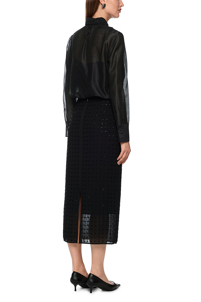 Organza blouse with embroidery