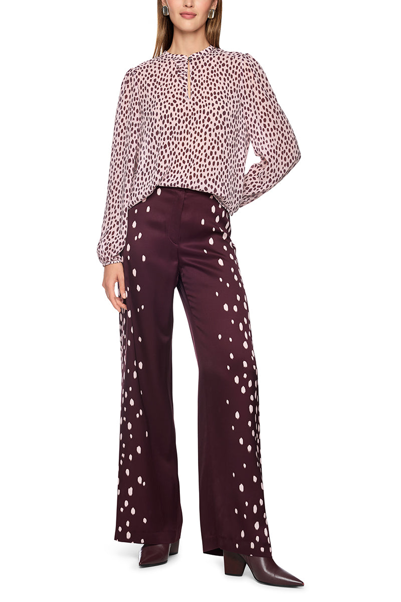 Blouse with polka dot print