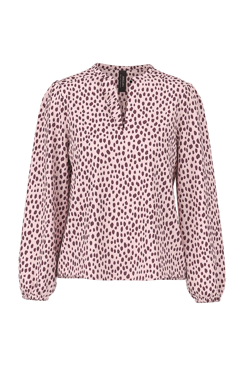 Blouse with polka dot print
