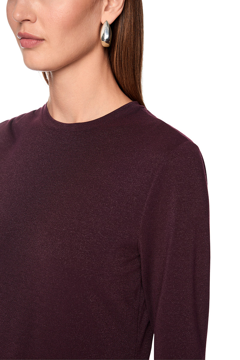 Fitted shirt with lurex