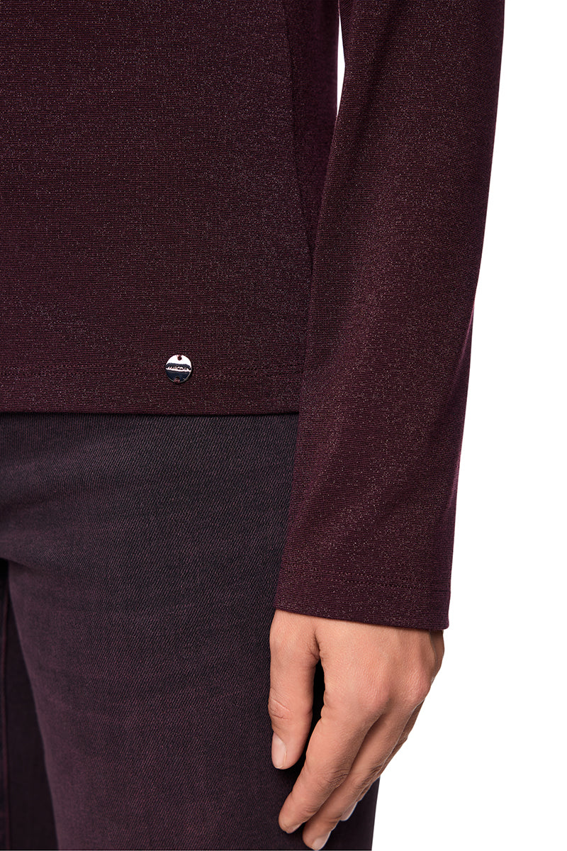 Fitted shirt with lurex