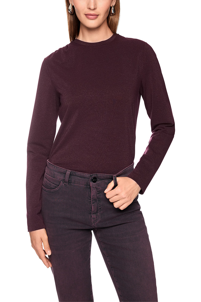Fitted shirt with lurex