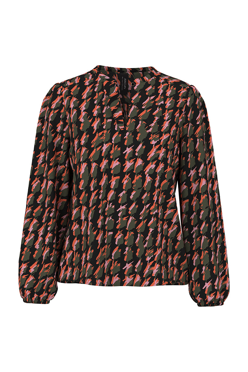 Abstract houndstooth blouse