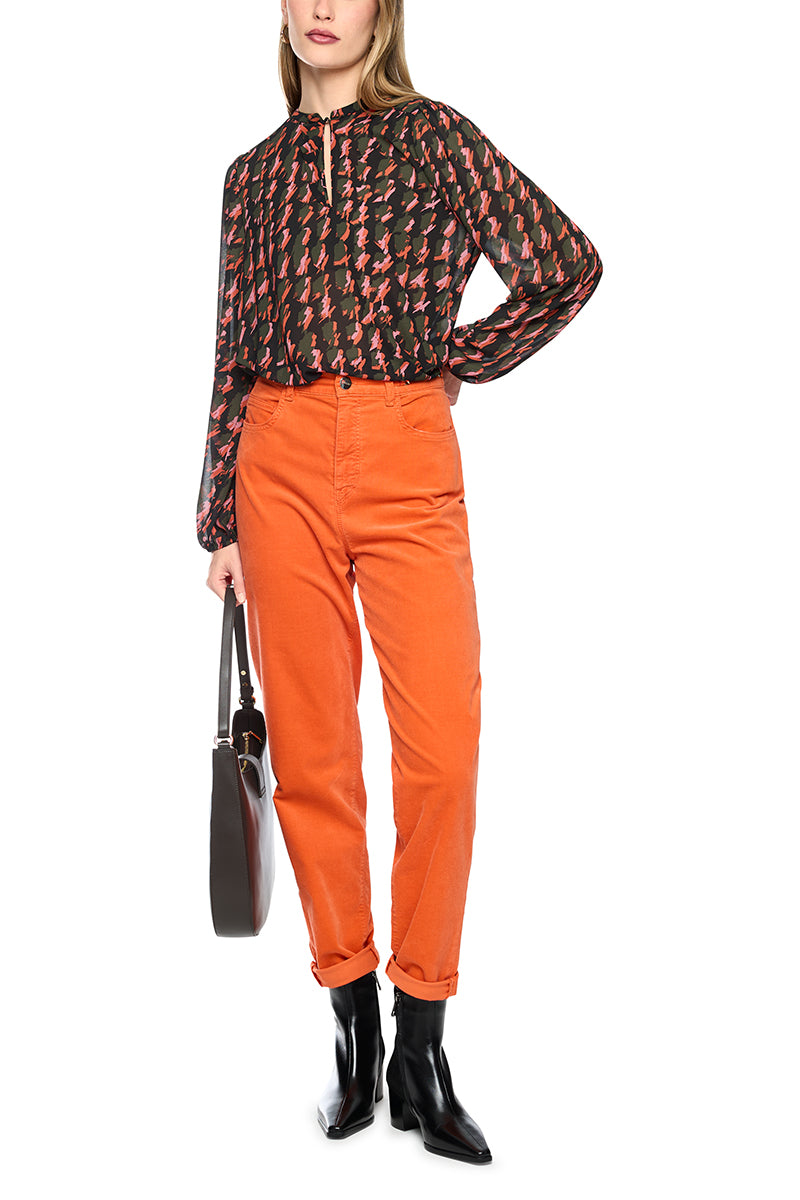 Abstract houndstooth blouse