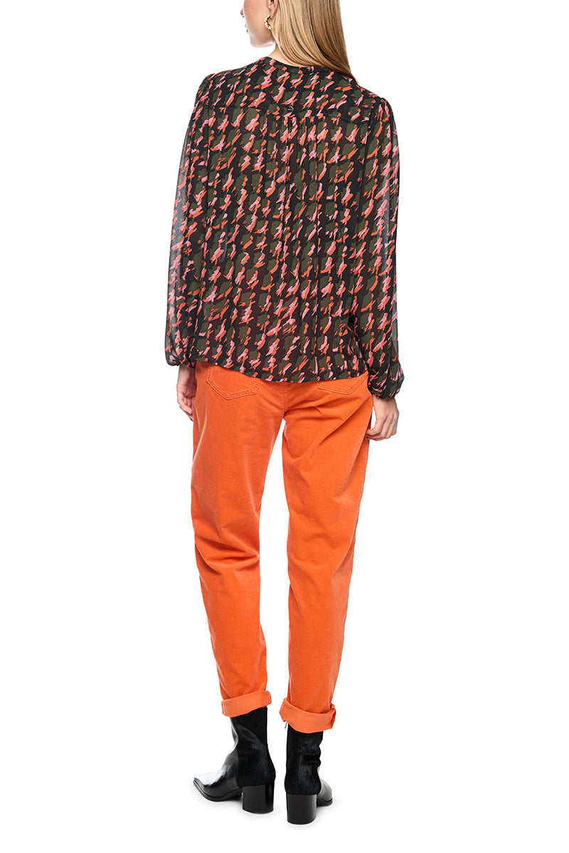 Abstract houndstooth blouse