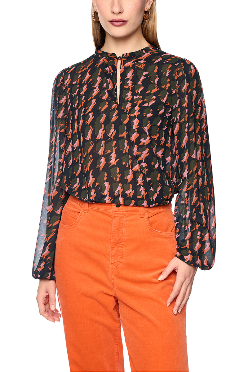 Abstract houndstooth blouse
