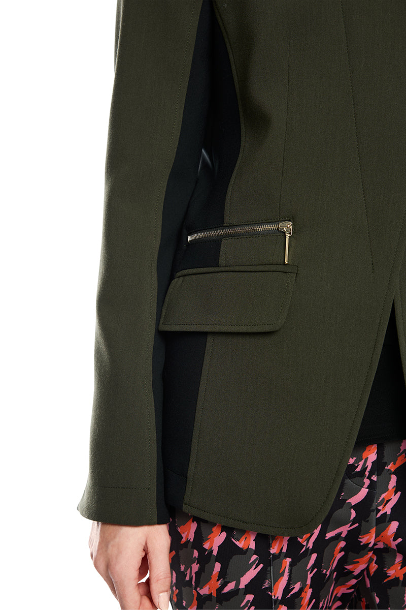 Blazer with contrasting stripes