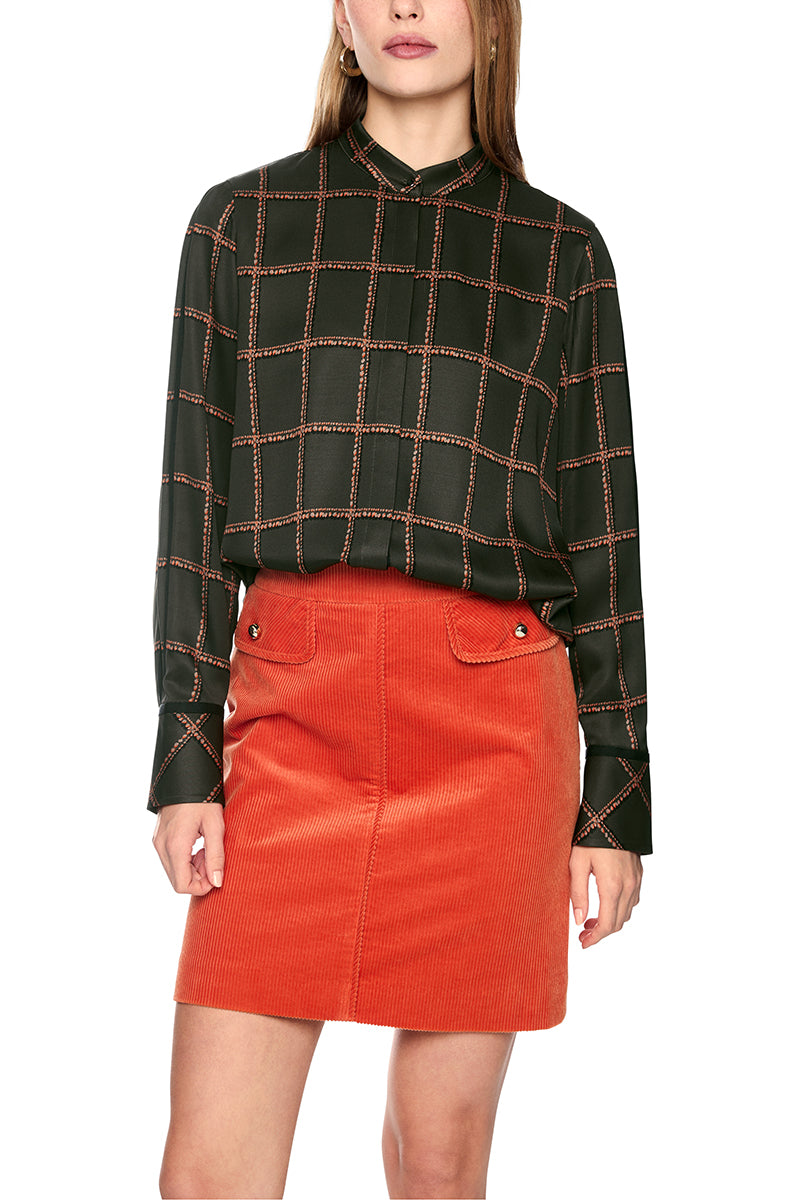 Printed viscose blouse
