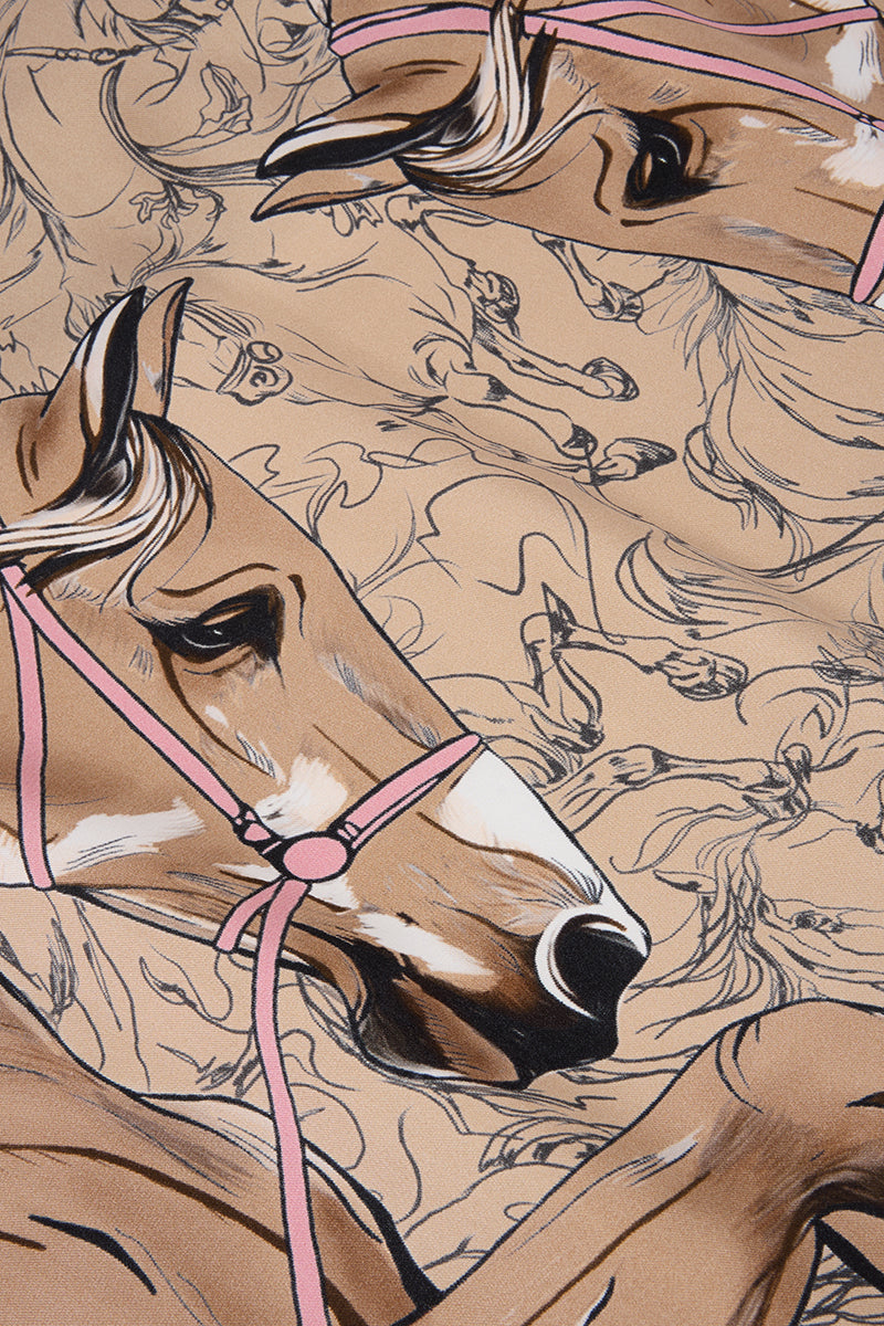 Silk scarf with mixed print
