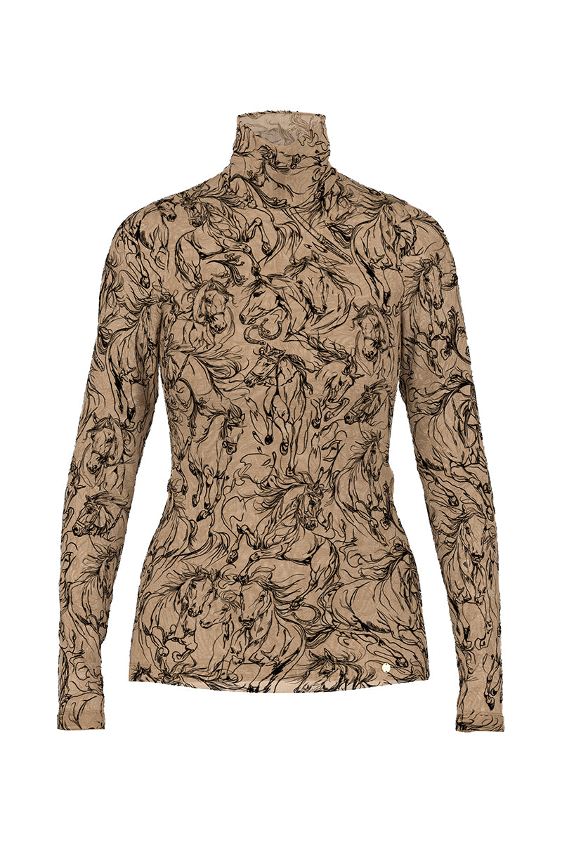 Shirt with velvet flocking