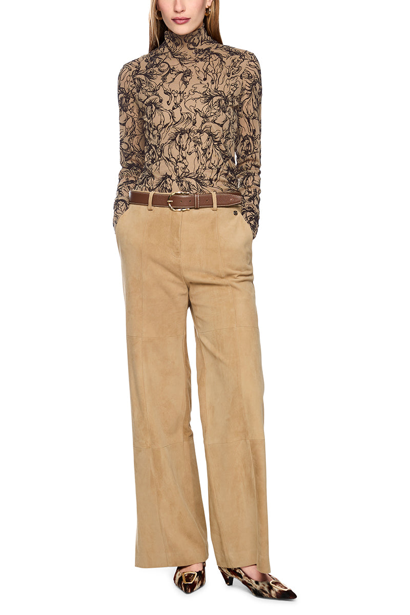 Shirt with velvet flocking