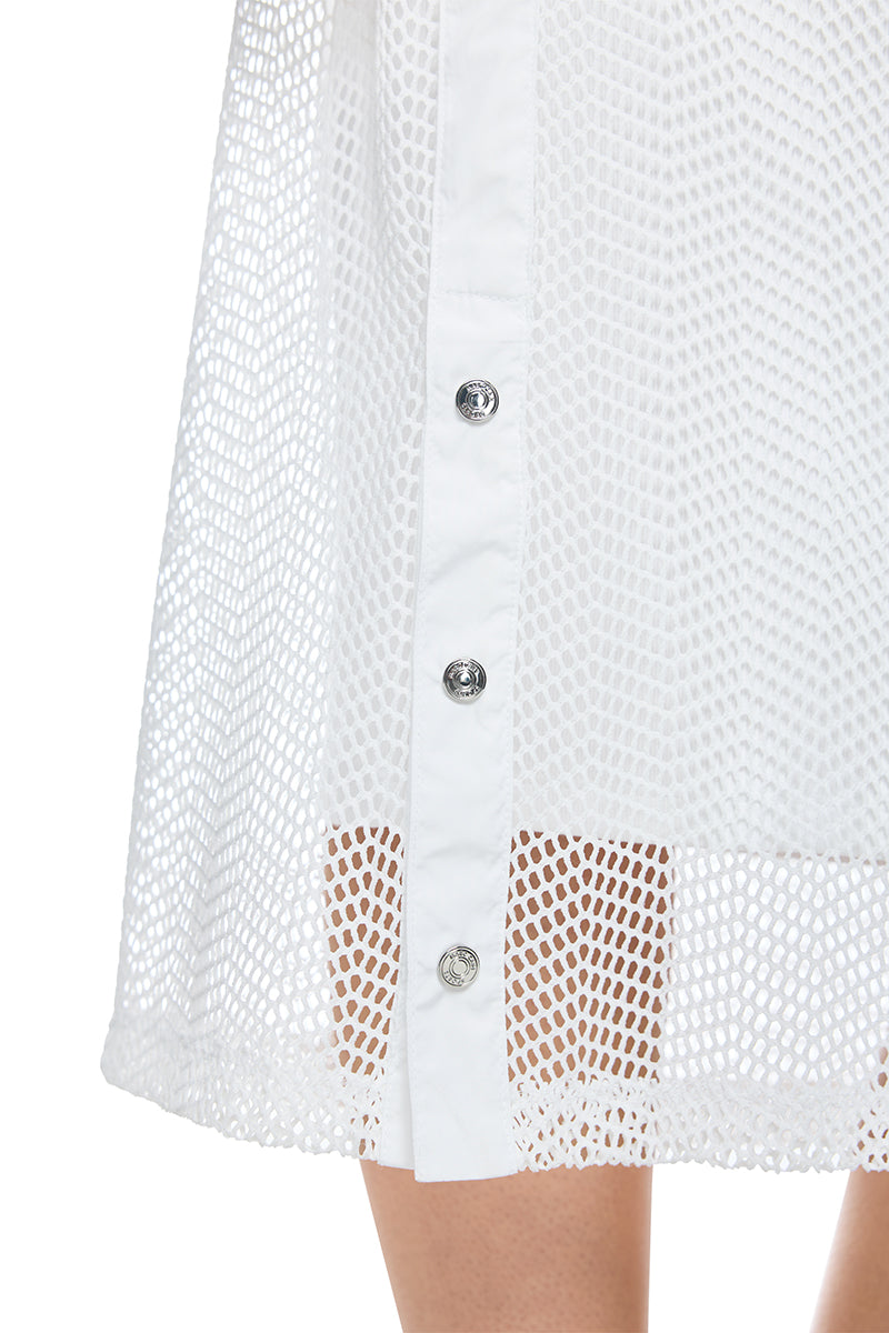 Dress with mesh look