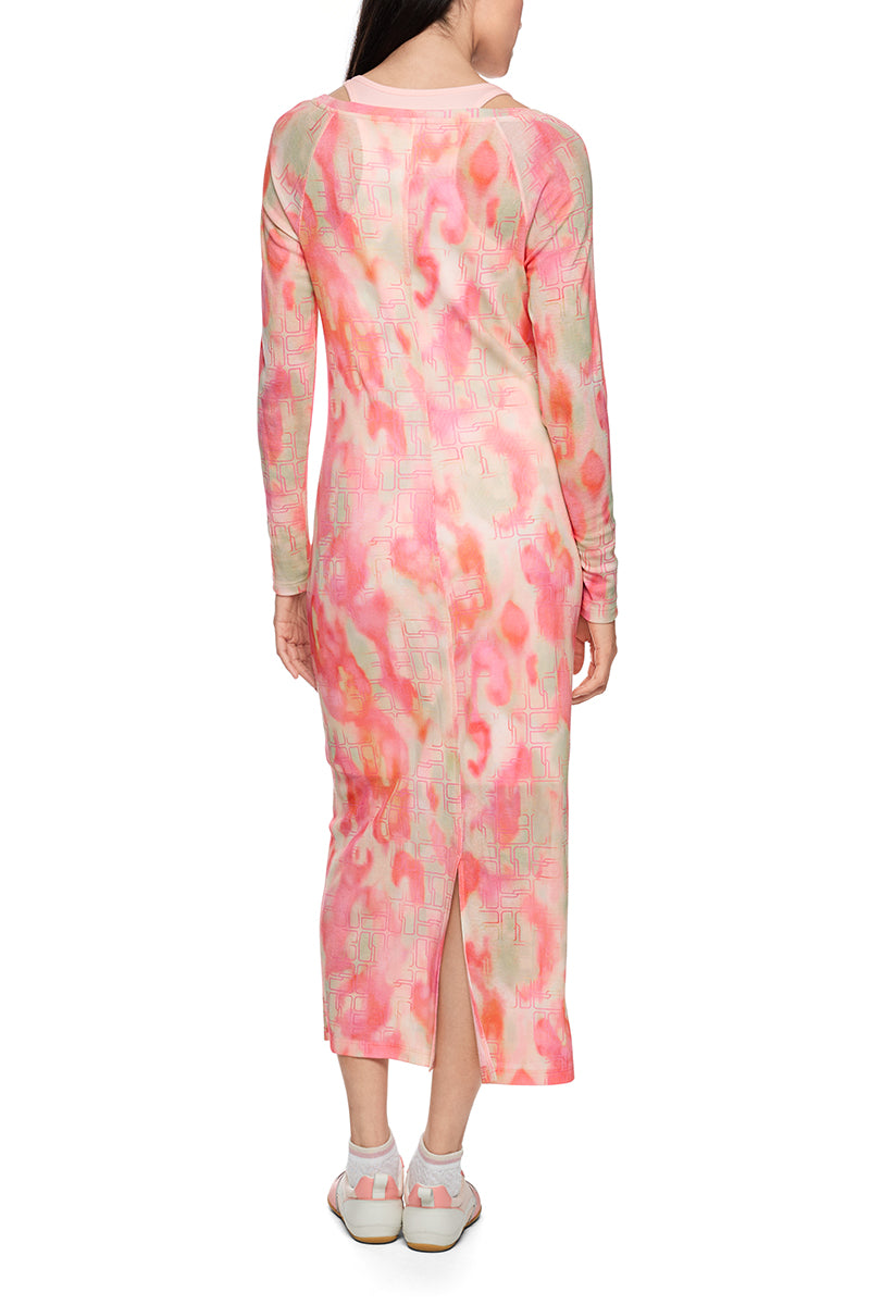 Midi dress with print