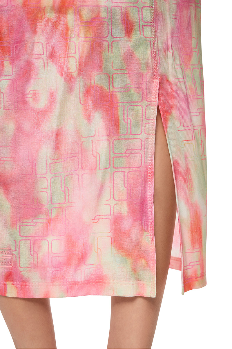 Midi dress with print