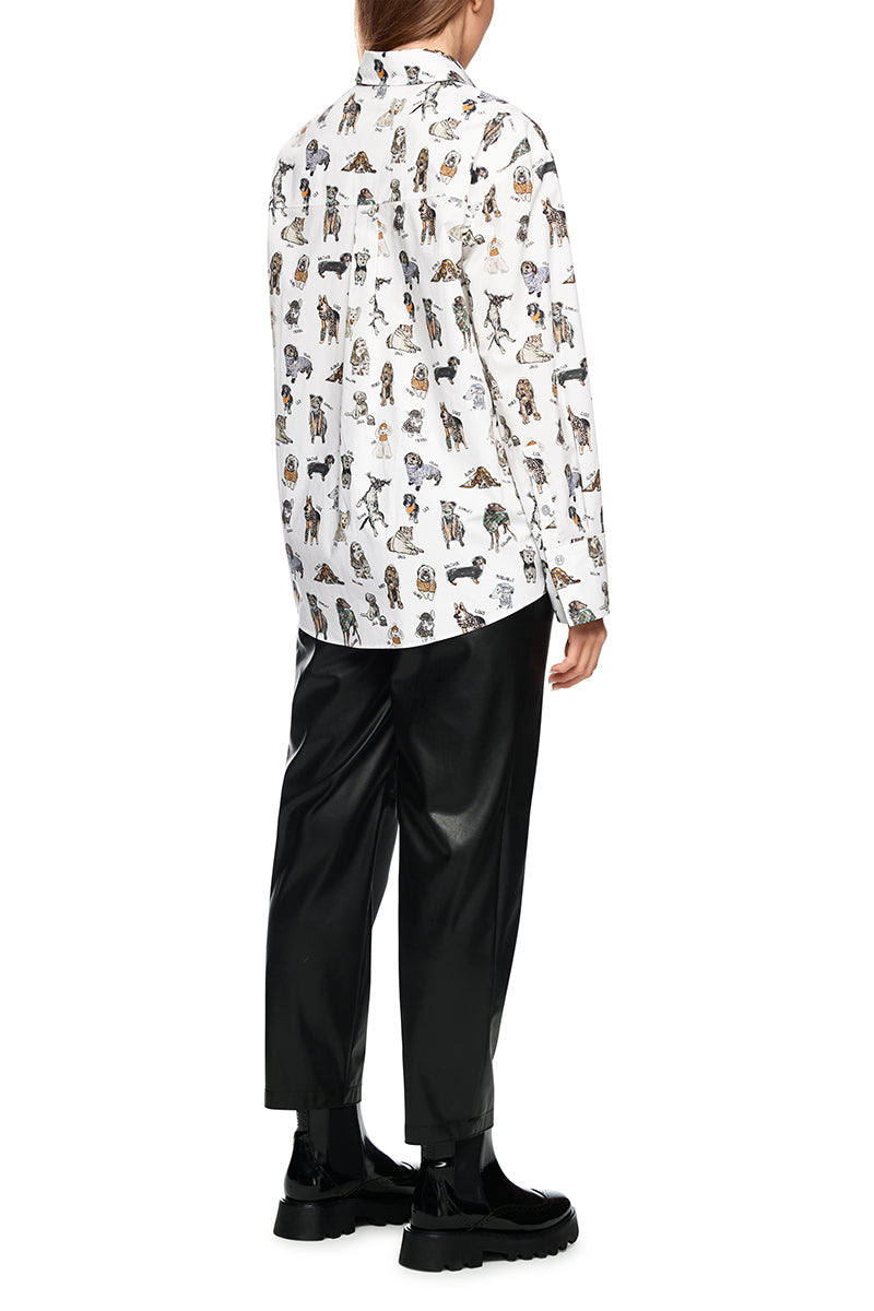 Rethink Together blouse with dog print